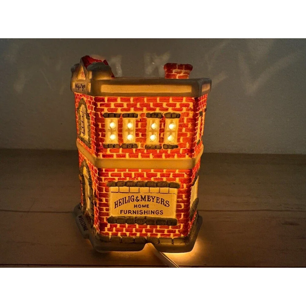 1994 American Landmarks Collection Christmas Heiling & Meyers Porcelain Store